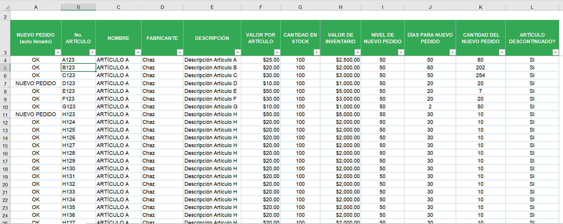 Guía Para Hacer Un Inventario En Excel [ Plantilla]